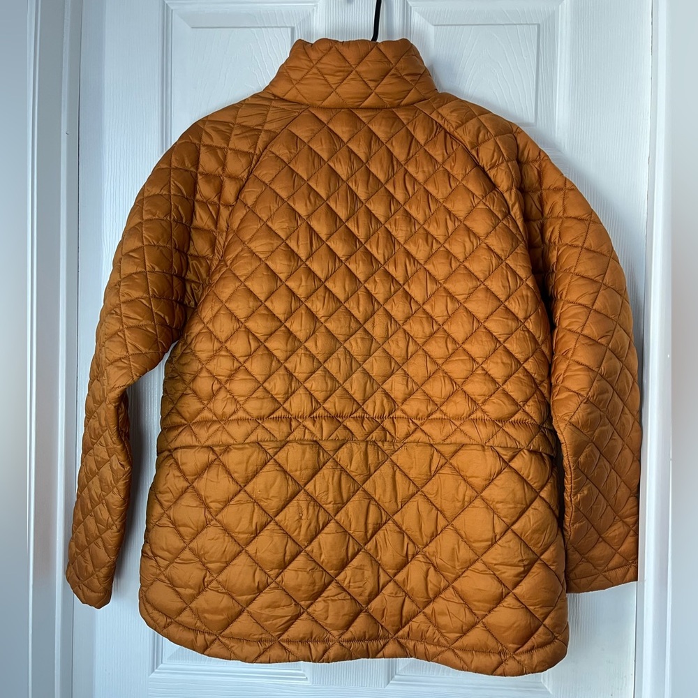 Athleta Whisper Featherless insulated nylon rust Quilted puffer Jacket size M - Picture 2 of 10